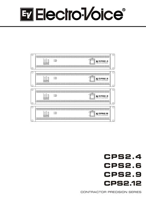 Electro-Voice CPS 2.6 Manual pdf manual